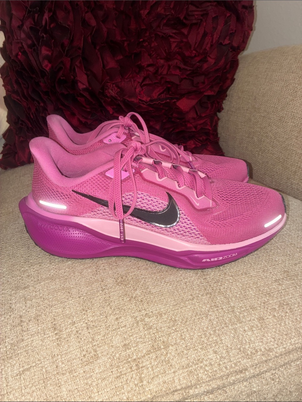 Nike Women’s Pink and Black Running Shoes - Pegasus 41